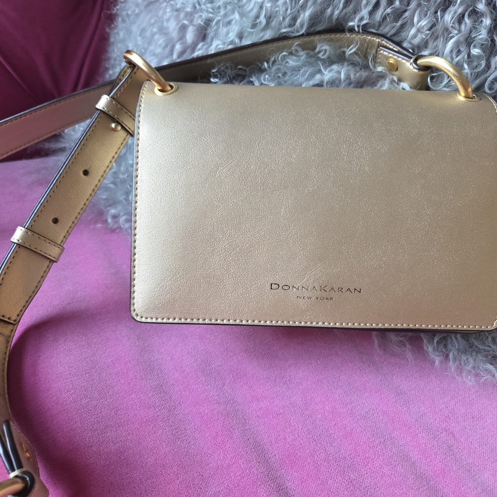 Donna Karan Gold Crossbody